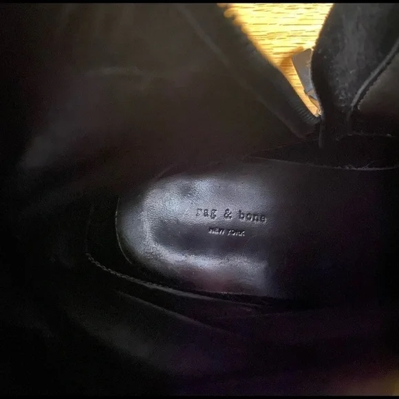 Rag&Bone Black Norton Tall Moto Combat Boots Sz 9 - Picture 7 of 11